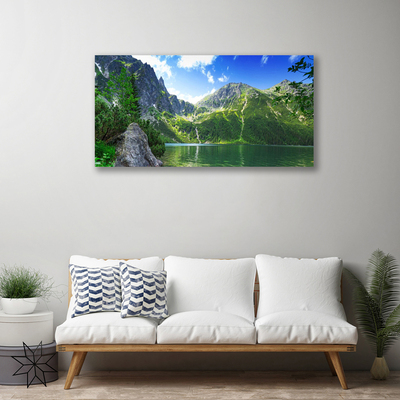 Fototryck canvas Bergsjöns natur