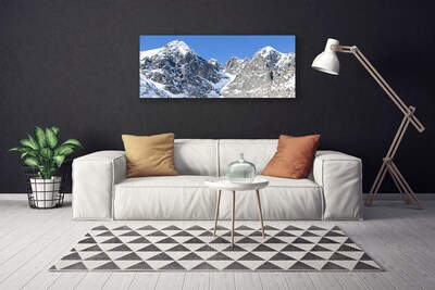 Fototryck canvas Bergsnölandskap