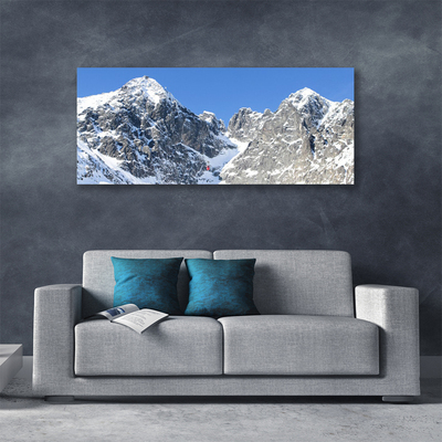 Fototryck canvas Bergsnölandskap