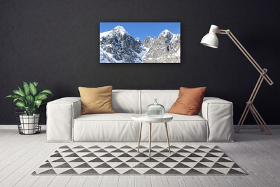 Fototryck canvas Bergsnölandskap