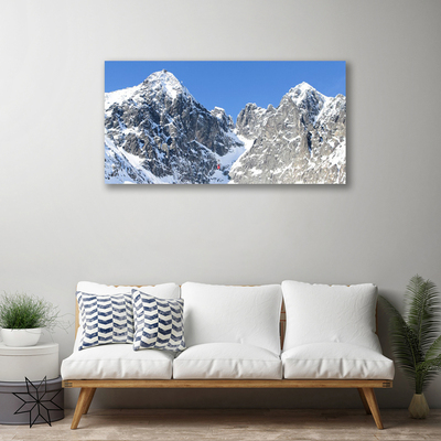 Fototryck canvas Bergsnölandskap