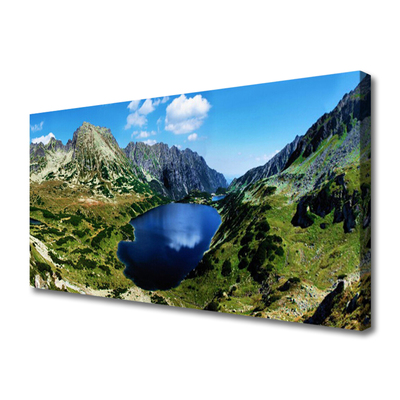 Fototryck canvas Bergsjölandskap