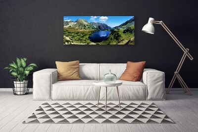 Fototryck canvas Bergsjölandskap