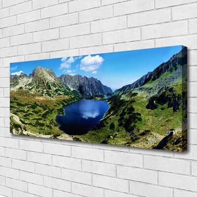 Fototryck canvas Bergsjölandskap