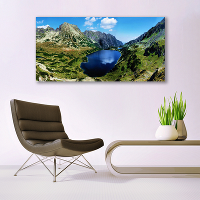 Fototryck canvas Bergsjölandskap