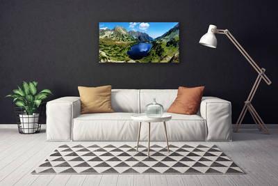 Fototryck canvas Bergsjölandskap