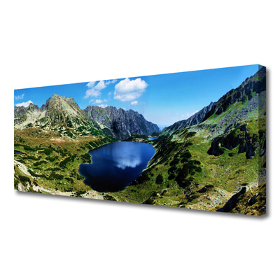 Fototryck canvas Bergsjölandskap