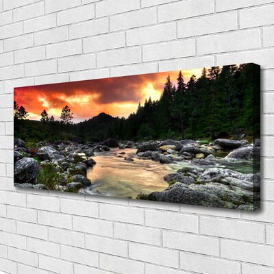 Bild canvas Lake River Forest Nature