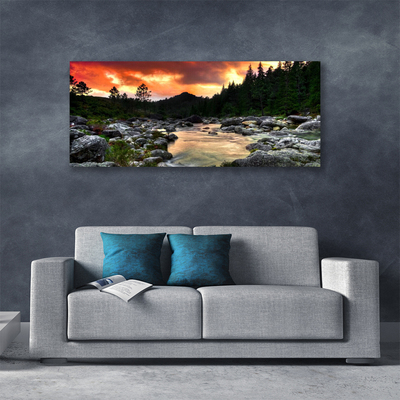 Bild canvas Lake River Forest Nature