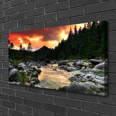 Bild canvas Lake River Forest Nature