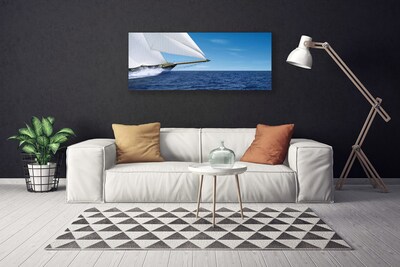 Fototryck canvas Båt Havslandskap