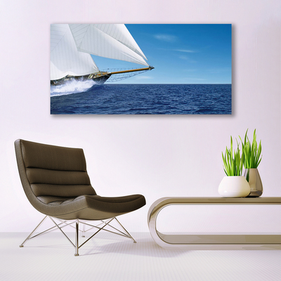 Fototryck canvas Båt Havslandskap