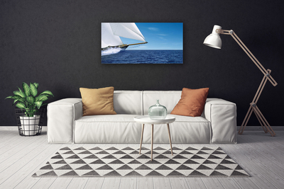 Fototryck canvas Båt Havslandskap