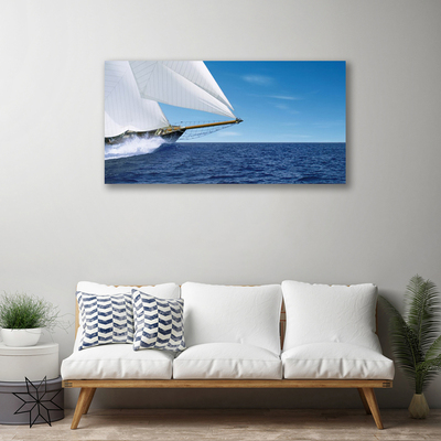 Fototryck canvas Båt Havslandskap