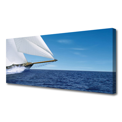 Fototryck canvas Båt Havslandskap