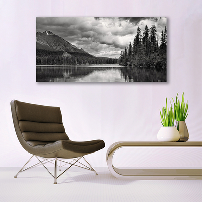 Bild canvas Mountain Forest Lake Nature