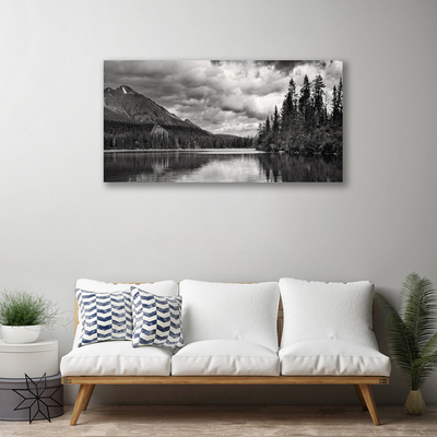 Bild canvas Mountain Forest Lake Nature