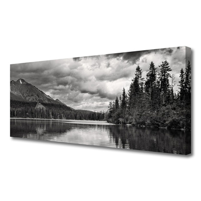 Bild canvas Mountain Forest Lake Nature
