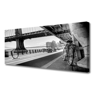 Canvastavla foto Bridge cykel arkitektur