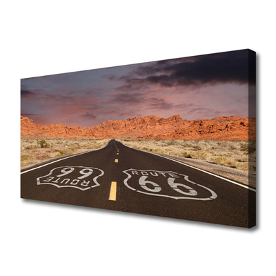 Bild canvas Highway Road Desert