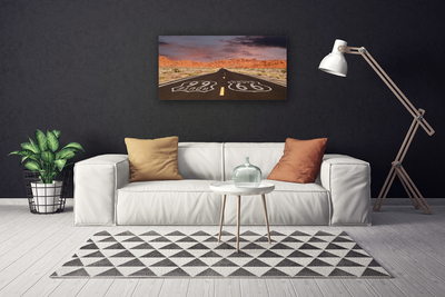 Bild canvas Highway Road Desert