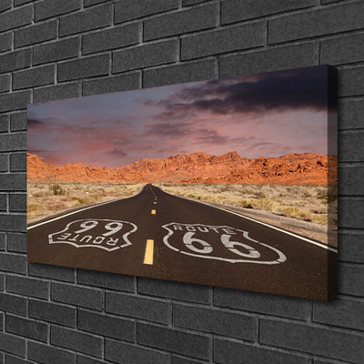 Bild canvas Highway Road Desert