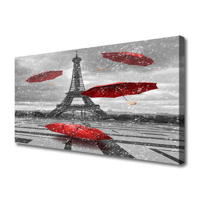 Bild canvas Eiffeltornet Paris paraply