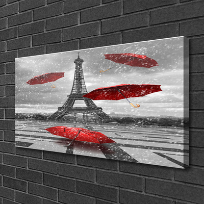 Bild canvas Eiffeltornet Paris paraply