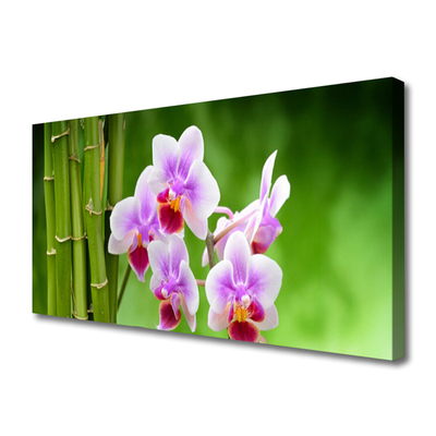 Bild på duk Bambu Orchid Blommor Zen