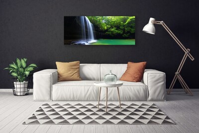 Canvas bild Vattenfall Natur Forest Lake