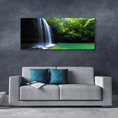 Canvas bild Vattenfall Natur Forest Lake