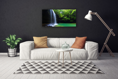 Canvas bild Vattenfall Natur Forest Lake