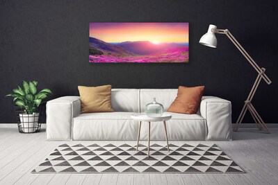 Bild canvas Sun Mountains Meadow Natur