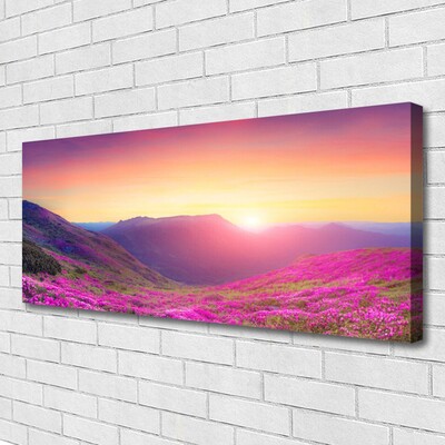 Bild canvas Sun Mountains Meadow Natur