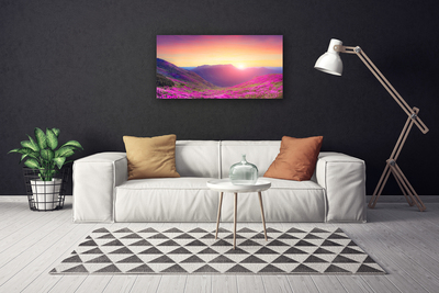 Bild canvas Sun Mountains Meadow Natur