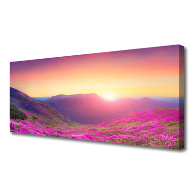 Bild canvas Sun Mountains Meadow Natur