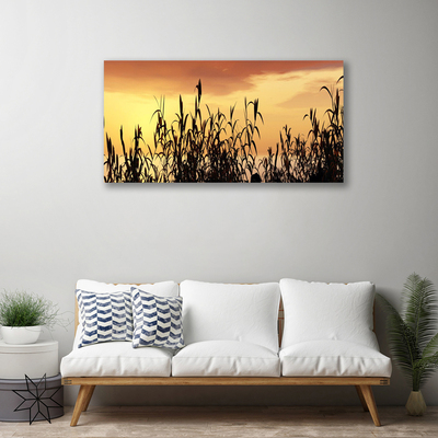 Fototryck canvas Lämnar solnedgång äng fält