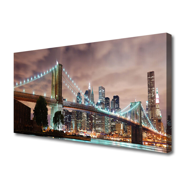 Fototryck canvas Bridge Architecture City