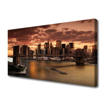 Fototryck canvas Staden Brooklyn Bridge