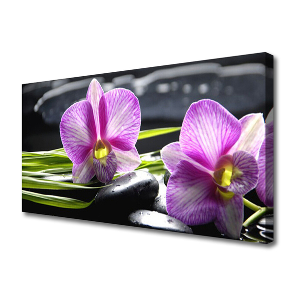 Canvas bild Orchid Stones Zen Spa