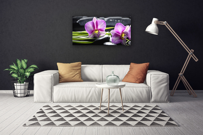 Canvas bild Orchid Stones Zen Spa