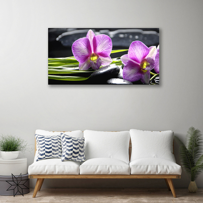 Canvas bild Orchid Stones Zen Spa