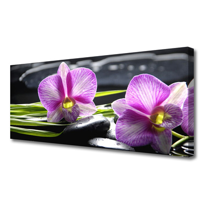 Canvas bild Orchid Stones Zen Spa