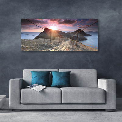 Fototryck canvas Mountains Path Cliff West