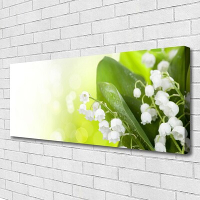 Bild canvas Liljekonvalj lämnar blommor äng