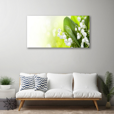 Bild canvas Liljekonvalj lämnar blommor äng