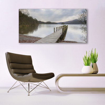 Canvas bild Lake Architecture Bridge