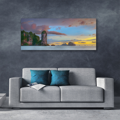 Fototryck canvas Havet bergslandskap