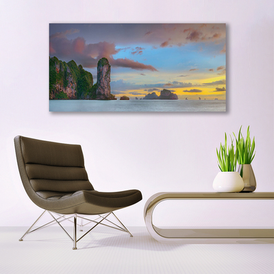 Fototryck canvas Havet bergslandskap