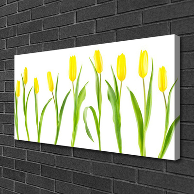 Bild på canvas Gula tulpaner blommor